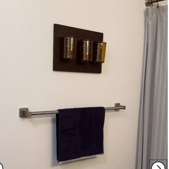 15" x 10" Medium Warm Wooden Plaque with Metal Mason Jars Brown - Picture 11 of 15